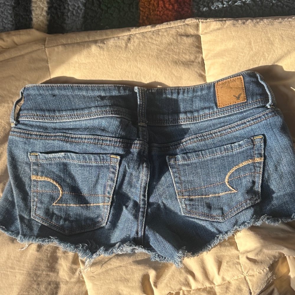American Eagle Outfitters Distressed Blue Jean Shorts